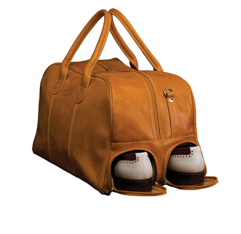 All-in-One Golf Ledertasche colonial-braun seite All-in-One Golf Ledertasche colonial-braun seite